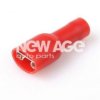 Gniazdo 6,3/1,5 mm2 czerwone izolowany 100szt