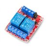 Moduł przekaźników 2 kanały H/L z optoizolacją - styki 10A/250VAC - cewka 12V