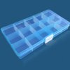 175x100x22mm Organizer 15 Compartments - Container for Small Items - Blue