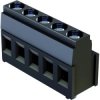 Connector, 3 pole, pitch 5 mm, angled, black, 14020316404000