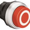 Łeb przycisku, Ø 22 mm, IP66, IP67, IP69K, kolor: Czerwony Sprężyna powrotna, Lovato, Platinum 22 mm