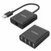 Przedłużacz USB2.0 po skrętce 4xUSB, UNITEK Y-2516
