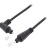 Tos-X90-2.0 Kabel Toslink Wtyk, Toslink Wtyk Kątowy 2M Czarny Ozewn: 4Mm