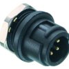 Panel plug, 5 pole, solder cup, bayonet locking, straight, 09 0997 00 05