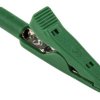 Zacisk krokodylkowy 8A izolowany 4mm Zielony Hirschmann Test & Measurement