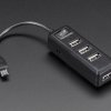 Adafruit USB Mini Hub with Power Switch - OTG Micro-USB