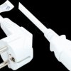 P0130-W015 power cord type E+F CEE 7/7 to C13 , white, 0,75 mm², 1,5 m