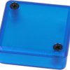 ABS enclosure, (L x W x H) 40 x 40 x 15 mm, blue/transparent, IP54, 1551QTBU