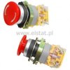 Przycisk LAS0-B1Y-11TS/R grzyb 22mm, 1NO,1NC