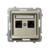 SONATA Gniazdo komputerowe podwójne kat.5e MMC nowe srebro GPK-2RM/K/m/44 OSPEL