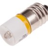 Lampka kontrolna Żółty 24V ac/dc E10 LED średnica 10mm długość 25.25mm