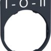 Label holder, printed with “I-0-II”, for Harmony XB4F/XB5F, ZBYFP2186