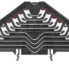 Patch distribution terminal, push-in connection, 0.5-1.5 mm², 8 pole, 8 A, 4 kV, black, 1173740000