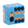Blok rozdzielczy PTFIX 10/6X4 BU, niebieskie złącze przemysłowe - 6 punktów przyłączeniowych o przekroju 4mm2