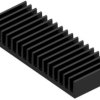 Extruded heatsink, (L x W x H) 37.5 x 100 x 15 mm, 3.4 to 1.9 K/W, black anodized, 10022628