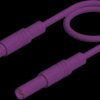 Measuring lead with (4 mm plug, spring-loaded, straight) to (4 mm plug, spring-loaded, straight), 1 m, purple, PVC, 2.5 mm², CAT