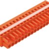 Socket header, 17 pole, pitch 5.08 mm, angled, orange, 231-317/027-000