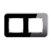 ICON Ramka podwójna zaokrąglona - efekt szkła (ramka: czarna, spód: czarny) czarny 12-12-IRSZ-2 KARLIK