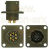 6-Way box mount receptacle (KPT02E10-6P) - ITT Cannon