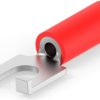 Insulated forked cable lug, 0.3-1.42 mm², AWG 22 to 16, M3.5, red, 9-1377173-0