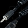 A 94L Spiral cable, 3.5-mm jack plug to socket, 3 m