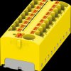 3273906 PTFIX distributor block, 10/18x4, yellow