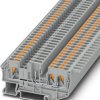 Through terminal block, push-in/plug connection, 0.14-4.0 mm², 24 A, 8 kV, gray, 1107578