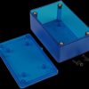 ABS enclosure, (L x W x H) 86 x 56 x 36 mm, blue/transparent, IP54, 1591XXLTBU