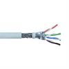 Przewód kat.6a S/FTP drut ekran,wewnętrzny, szary, LSOH/LSZH 4x2x23AWG 305m
