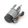 12V Metal DC Geared Motor with Encoder (90:1, 122RPM, 38Kg.cm)