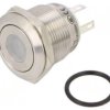 Przełącznik: wandaloodporny Poz: 2 SPST-NO 0,5A/220VAC IP65 GQ19F-10D/J/W/24V/S