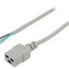 Kabel: 3X1,5Mm2, Iec C19 Żeński, Dł: 1,5M, 16A Lt-549 H05vv-F 3X1.5 Gry 1.5M...