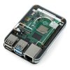 Obudowa do Raspberry Pi 4B - czarno-przezroczysta - LT-4B05
