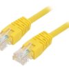 Patch cord U/UTP, Cat 5e, RJ45 wtyk z obu stron, linka, CCA, 0,5m PP12-0.5M/Y