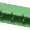 Pin header, 5 pole, pitch 7.62 mm, angled, green, 1766262