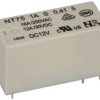 Przekaźnik; elektromagnetyczny miniaturowy; NT75-1AS; 12V; DC; 1 styk zwierny; 16A; 250V AC; do druku (PCB); do gniazda; Forward