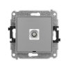 ICON Mechanizm gniazda pojedynczego BNC, bez pola opisowego szary mat 27IGBNCBO-1