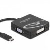 Delock USB 2.0 adapter [1x złącze męskie USB-C - 1x złącze żeńskie VGA, złącze żeńskie DVI 29-pin, złącze żeńskie HDMI,