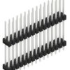 Pin header, 30 pole, pitch 2.54 mm, straight, black, SL1418730Z