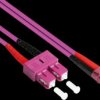 LW-830LS4 Duplex Jumper OM4 50/125µ LC/SC, 30m, violet