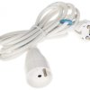 Przedłużacz 1‑gniazdo z/u PS-3X1.0-3M/W 3m