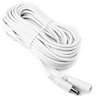 Przedłużacz przewód zasilania gniazdo DC-DC wtyk 5.5/2.1 mm biały 10m