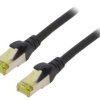 Patch cord S/FTP 6a linka Cu LSZH czarny 5m 26AWG DK-1644-A-050/BL