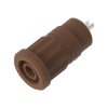 Gniazdo bananowe Żeński Wciskana Brązowy 25A Electro PJP rozmiar 4 mm