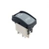 Przełącznik kołyskowy Zatrzaskowy Nie 5 A DPDT Czarny IP69K APEM