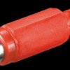 RCA coupling with bend protection, red