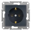 ASFORA Gniazdo pojedyncze z uziemieniem schuko antracyt EPH2900171 SCHNEIDER ELECTRIC