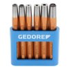 Gedore 8773600 Set of rivetting setters and snap dies 6 pieces