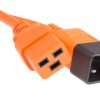 Przewód zasilania złącze A: IEC C19 złącze B: IEC C20 1.5m 16 A 250 V 1,5 mm² Pomarańczowy