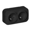 ToDo Gniazdo podwójne 2x2P+Z, 16A/230VAC, IP20, Czarne,OR-OE-7206/B